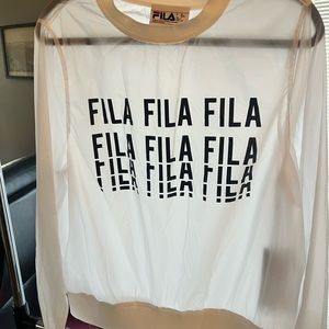 Fila sheer logo top
